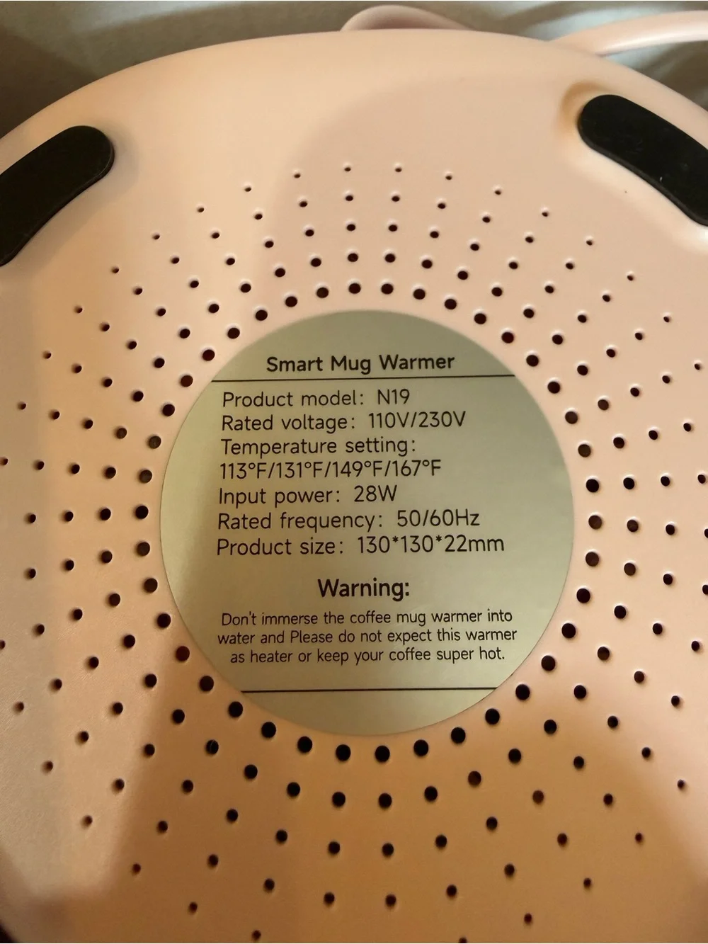 Coffee Mug Warmer & You are Awesome Set, AWESOME MUG with 4 Temp, Pink